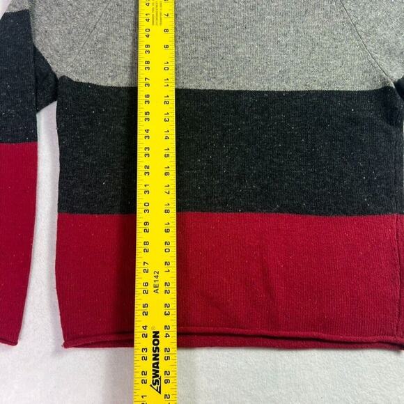 Roundtree & Yorke Sweater Mens Small Colorblock Striped Lambswool Blend Pullover - Picture 6 of 7